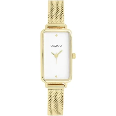 Abbildung von Oozoo Quarzuhr Damen Armbanduhr Timepieces Analog, (Analoguhr), Damenuhr rechteckig, extragroß (19x31mm) Metallarmband, Fashion Style