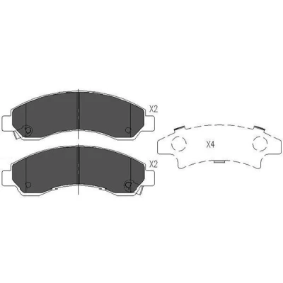 Abbildung von KAVO PARTS KBP 3514 Bremsbelagsatz mit akustischer Verschleißwarnung