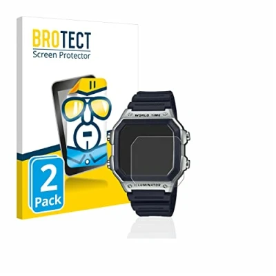 Abbildung von BROTECT (2 Stück Schutzfolie für Casio AE 1200WH 1CVEF Displayschutz Folie Ultra Klar