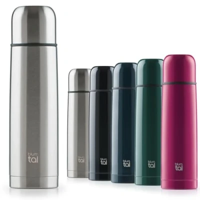 Abbildung von Blumtal Thermoflasche Eifel auslaufsicherer Trinkbecher, für unterwegs, stundenlange Isolation von warmen Getränken