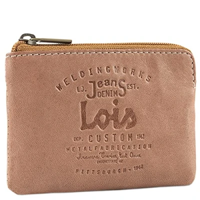 Abbildung von Lois Geldbeutel &amp; Schlüsseltasche Klein Schlüsseletui Leder Autoschlüssel Tasche Schlüssel Etui 11002, Coñak