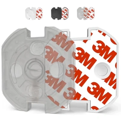 Abbildung von VegMai® [10 Stück] Steckdosen kindersicherung mit Drehmechanismus und 3M Klebeband Ideal für Babys, Kinder Kleinkinder zu Hause. Schuko Europäischer Stecker Farbe (TRANSPARENT)