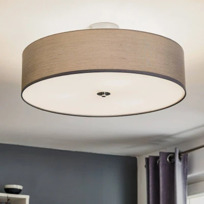Abbildung von Brilliant Deckenleuchte Andria, ohne Leuchtmittel, Deckenlampe 60cm chrom/hellgrau