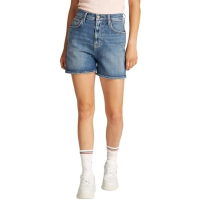 Abbildung von Tommy Jeans MOM Shorts, Damen, Größe: 31, Denim medium