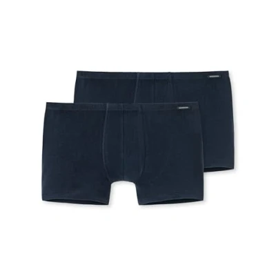 Abbildung von Schiesser Essential Shorts 2 PACK Panties, Herren, Größe: Small, Dunkelblau