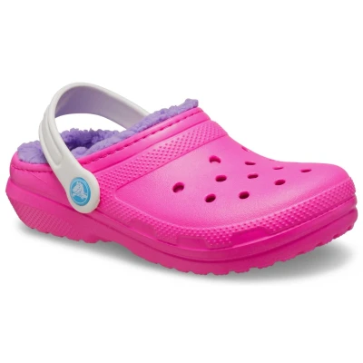Abbildung von Crocs Classic Lined Clog K Hausschuh, Winterschuh, Pantoffel, Hausschuh mit schwenkbarem Fersenriemen