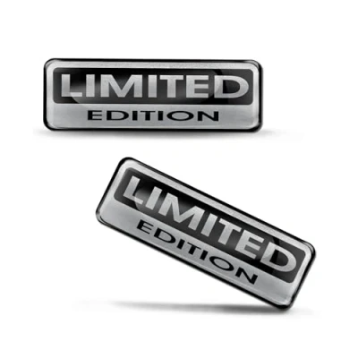 Abbildung von SkinoEu® 2 x Aufkleber 3D Gel Silikon Stickers Limited Edition Auto Moto Motorrad Fahrrad Skate Fenster Tür PC Tablet Laptop KS 87