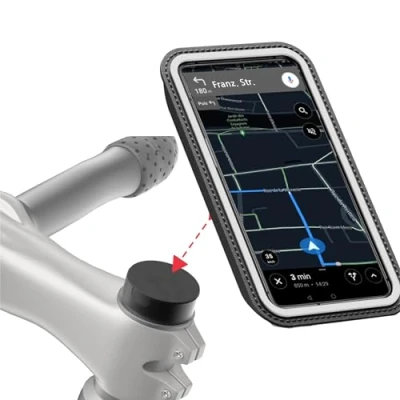 Abbildung von Shapeheart französische Innovation, magnetische Fahrrad , Mountainbike ... Telefonhalterung für den Vorbau, mit Abnehmbarer wetterfester Hülle