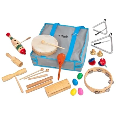 Abbildung von Betzold Musik Rhythmik Tasche mit 19 Instrumenten Rhythmusinstrumente