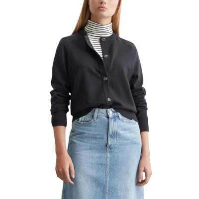 Abbildung von Marc O&#039;Polo Denim Longsleeve Round NECK Strickjacke, Damen, Größe: XL, Blue depths