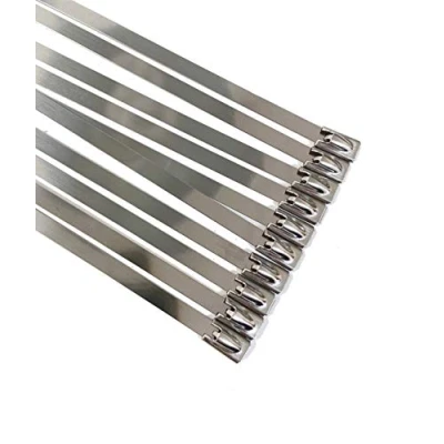 Abbildung von 10 Stücke Edelstahl Kabelbinder, Metallkabelbinder,Kabelbinder Stahlband,Edelstahl Hitzeschutzband Auspuffband, 4,6 mm x 500 mm,Silber