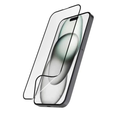 Abbildung von Hama Handy Schutzglas Super Hybrid für Apple iPhone 15, Montagehilfe
