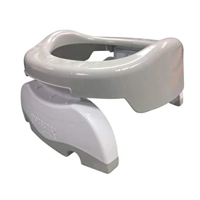 Abbildung von POTETTE PLUS Reise Töpfchen/Toilettensitzverkleinerer 2 in 1 Hellgrau/Weiß
