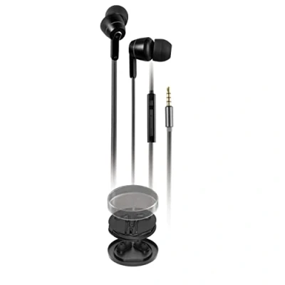 Abbildung von Vivanco 38911 Kopfhörer mit Kabel und Mikrofon, Tragetasche, Freisprecheinrichtung, 3,5 mm Klinkenstecker, vergoldet, 3 Sets