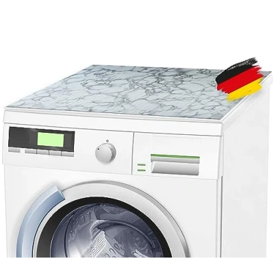 Abbildung von BAUHELD Antirutschmatte Waschmaschine [Made in Germany], 60x60 cm, Waschmaschinenauflage mit Vinyl Beschichtung, Als Waschmaschinenbezug, Waschmaschinenabdeckung, Auch für Trockner