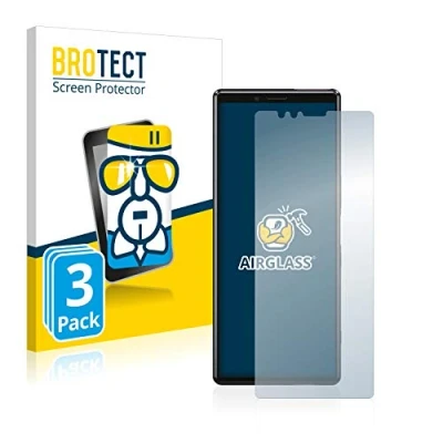 Abbildung von BROTECT Schutzglas für Sony Xperia 1 (3 Stück) Schutzfolie Panzer Folie Glas [Extrem Kratzfest 9H, Anti Fingerprint, Ultra Transparent]