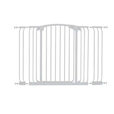 Abbildung von Dreambaby G2191(BB) Chelsea extra breites Treppenschutzgitter / Türschutzgitter Set selbstschließend 1 Gitter + 2 Verlängerungen (71 133cm) weiß