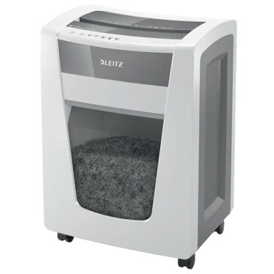 Abbildung von Leitz IQ Office Pro Aktenvernichter, Mikroschnitt, Sicherheitsstufe P5+, 8 7 Blatt Kapazität (70 80 g/m²), 30L Abfallbehälter, Schredder, Weiß, 80040000