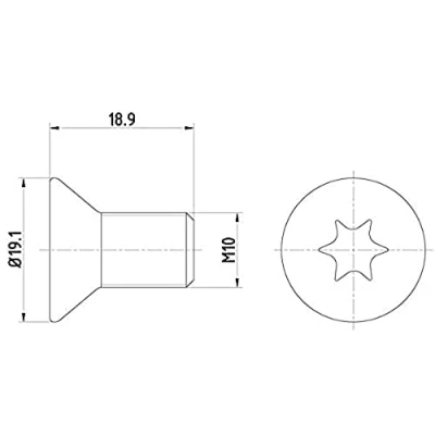 Abbildung von HELLA 8DZ 355 209 101 Schraube, Bremsscheibe MINI: Cabrio, Schrägheck, Clubman, LAND ROVER: Discovery 4, Range Rover Sport