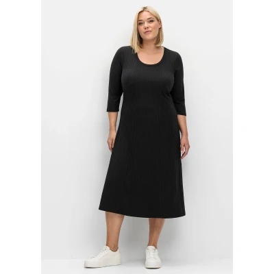 Abbildung von Sheego Strickkleid, Damen, Größe: 42, Schwarz