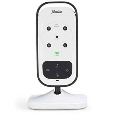 Abbildung von Alecto DVM 75C zusätzliche Kamera für 73 Indoor Babyphone mit und 6 cm Farbdisplay 100% Störungsfrei Reichweite bis zu 300 Meter Weiß
