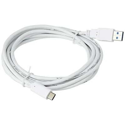 Abbildung von PremiumCord USB C auf 3.0 Verbindungskabel 3m, bis zu 5 Gbit/s, 3.0/3.1 SuperSpeed Datenkabel, 3.1 Typ Stecker A Stecker, 3x geschirmt, Farbe weiß, Länge 3m