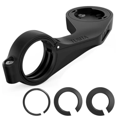 Abbildung von TUSITA Flush Out Front Halterung Kompatibel mit Wahoo Elemnt GPS Fahrradcomputer, Viertelumdrehung zu Reibung Flansch Adapter Inklusive