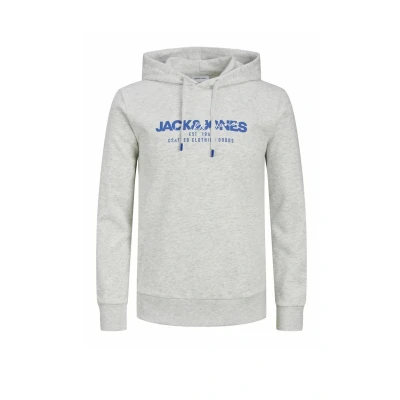Abbildung von Jack &amp; Jones LOGO Kapuzenpullover, Herren, Größe: Large, White melange