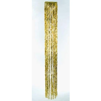 Abbildung von DS Euro Folien Fransen Hänger Gold, rund H 250cmx28cm Ø, schwer entflammbar EN 71, Lieferung Frei Haus