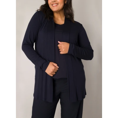 Abbildung von BASE Level Curvy Cover UPS AYLA Strickjacke, Damen, Größe: 44, Dark blue