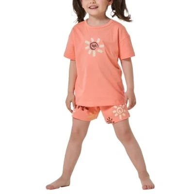 Abbildung von Schiesser Natural LOVE Set Nachtwäsche für Kinder, Größe: 98, Apricot