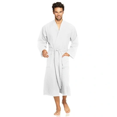 Abbildung von Vossen Unisex Bademantel Wellington L Kimono Pique, Kimono, 100% Baumwolle