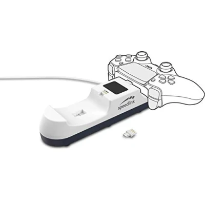 Abbildung von Speedlink JAZZ USB Charger Ladestation für bis zu 2 Controller der PS5, weiß