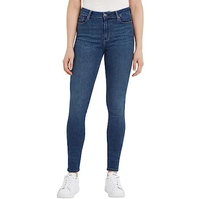 Abbildung von Tommy Hilfiger FLEX Harlem Jeans Skinny Fit Dark blue denim, Damen, Größe: 24x28, denim