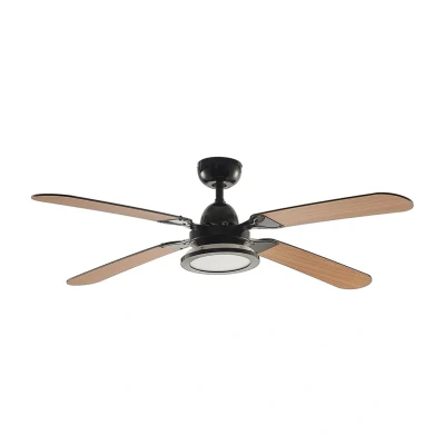 Abbildung von Lucande LED Deckenventilator Tedric, schwarz, leise, 133 cm