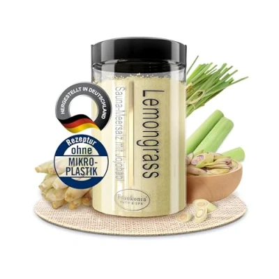Abbildung von Frankonia BATH &amp; SPA Sauna Salz Peeling Lemongrass 400g Meersalz m. Jojobaöl Vitamin E Body Scrub Dusch und Körperpeeling für alle Hauttypen vegan ohne Parabene