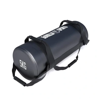 Abbildung von GORILLA SPORTS Gewichtssack Fitness Power Bag Rutschfeste Griffe, Kunstleder Sandsack, Gewichte