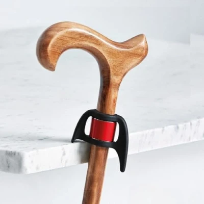 Abbildung von Popab Gehstock Stockhalter Ingrid, Halter für / Krücke, 17,5 22,5 mm rot, 1 tlg., keine Montage, stilvolles Design
