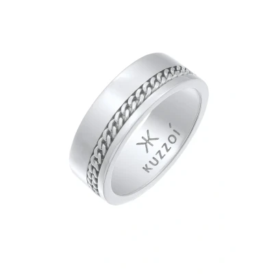 Abbildung von Kuzzoi Chunky Ring, Herren, Größe: 62, Silber