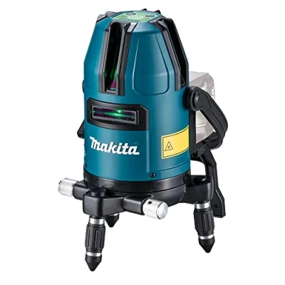 Abbildung von Makita Akku Multilinienlaser, 10 m, 1 mm/m, 4, 515 nm (&lt; mW), Bezugspegel, Schwarz, Blau