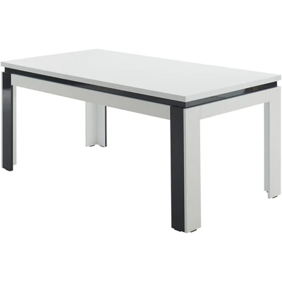 Abbildung von SAVONA Esstisch in Weiß, Schwarz Moderner Esszimmertisch für Ihren Wohn &amp; Essbereich 180 x 78 90 cm (B/H/T)