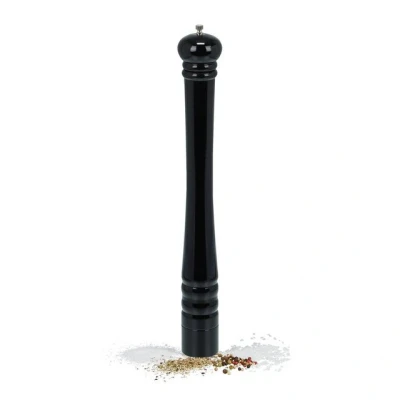Abbildung von Relaxdays Salz und Pfeffermühle, XXL Gewürzmühle, Holz, Keramikmahlwerk, manuell, HxD: 51,5 x 6 cm, klassisch, schwarz, Keramik