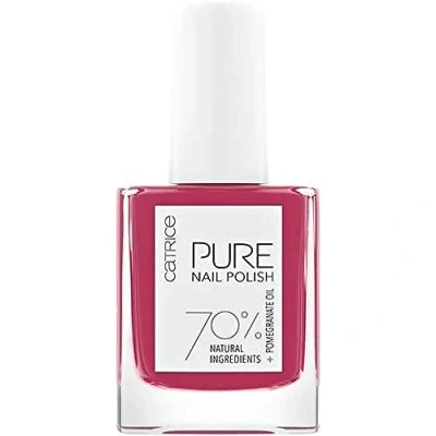 Abbildung von CATRICE PURE Nail Polish, Nailpolish, Nagellack, Nr. 04 Simplicity, rot, glänzend, ohne Aceton, vegan, Mikroplastik Partikel frei (10ml)