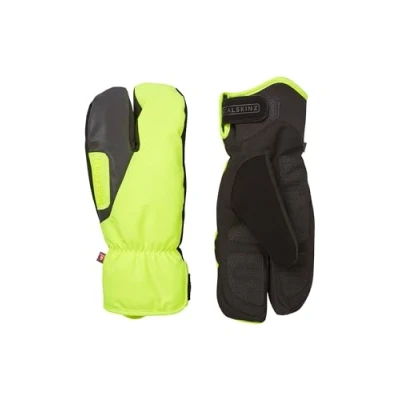 Abbildung von SEALSKINZ Barwick Handschuhe, wasserdicht, extrem kaltes Wetter, Spaltfinger, Neongelb, Größe S, S