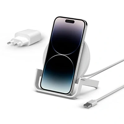 Abbildung von Wireless Charging Stand von Belkin Weiß Kunststoff
