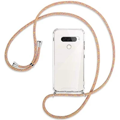 Abbildung von mtb more energy® Handykette kompatibel mit LG G8S ThinQ (LM G810, 6.21&#039;&#039;) Rainbow Smartphone Hülle zum Umhängen Anti Shock Full TPU Case