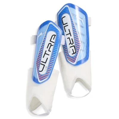 Abbildung von Puma Ultra Flex Fußball Schienbeinschoner Mit Knöchelschutz Other Pattern Blue/White/Glowing Red Größe: XS