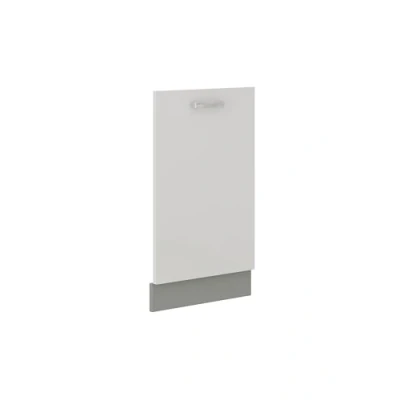 Abbildung von Kuechen preisbombe Frontblende Geschirrspüler vollintegriert 45 cm Weiß Hochglanz Küche Bianca Grey