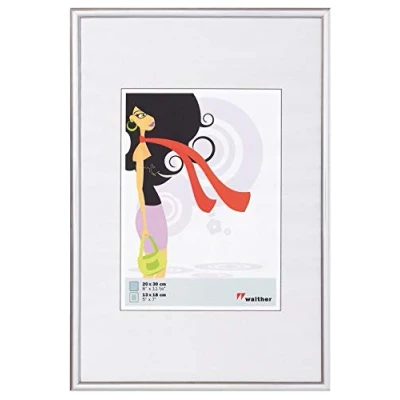 Abbildung von walther design Bilderrahmen silber 13 x 18 cm New Lifestyle Kunststoffrahmen KV318S