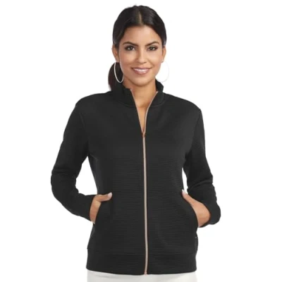 Abbildung von Skechers Hoodless Gowalk Everywhere Fleecejacke, Damen, Größe: XL, Black